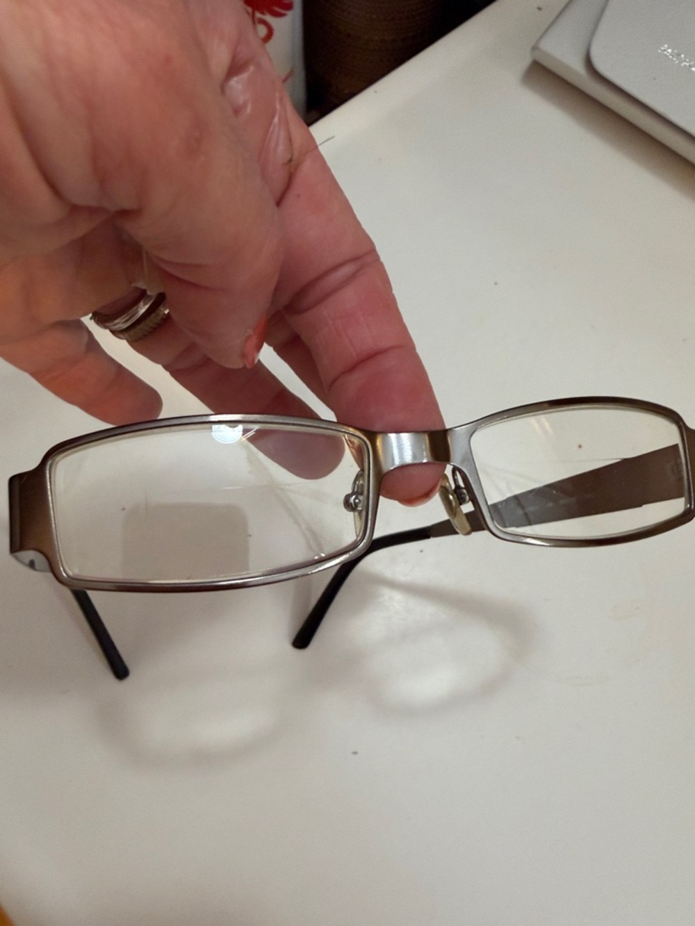 D&G Metallic Gray Logo Temple Glasses D&G - Picture 2 of 5
